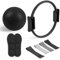 Pilates Essential Kit - Portable Fitness Equipment - with Toning Pilates Ring & Long Resistance Bands & Pilates Loop Bands & Soft Pilates Ball & Pilates Grip Socks (Black)