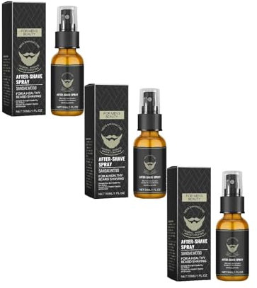 Aftershave Men, Rasurbalsam Für Männer Mit Aloe Vera & Sandelholz, After Shave Balm Gegen Rasurbrand, Pflegend & Beruhigend, 30ml (3PCS)
