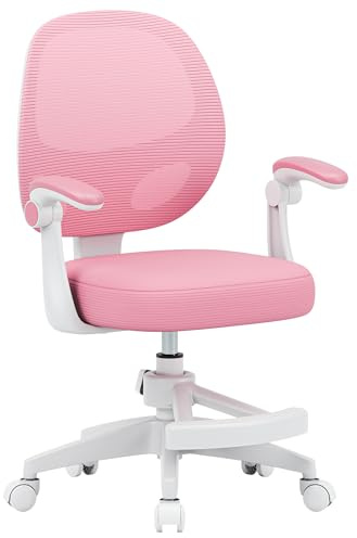 MARK ADLER Junior 3.1 Ergonomischer Schreibtischstuhl Kinder & Jugendstuhl | Mit Fußstütze - Höhenverstellbar - Für gesundes Sitzen - Mitwachsend 90–170 cm - Klappbare Armlehnen 0–90° - Rosa
