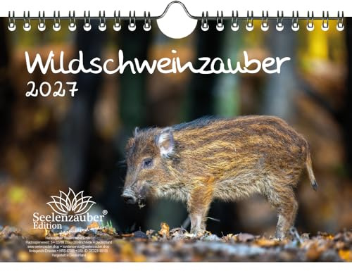 Wildschweinzauber DIN A5 Kalender für 2027 Schweine Schweinchen - Seelenzauber
