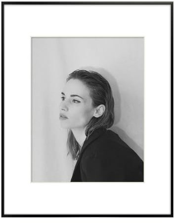 Golden State Art, Metall Wandbild Bilderrahmen Collection, Aluminium Bilderrahmen mit Echtglas Schwarz, Aluminium, schwarz, 16X20