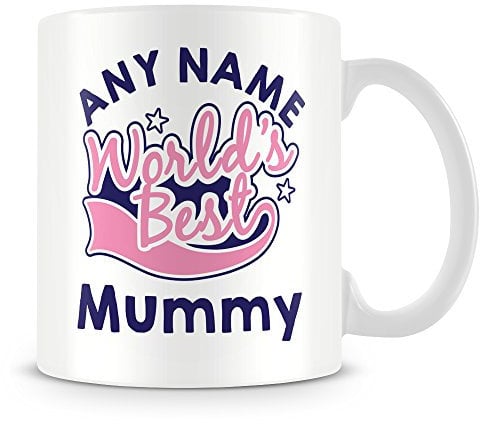World's Best Mummy Personalised Mug Gift with Name - Pink
