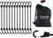 MAGMA Spanngummi 12er Set | Robuster Schnellspanner für Fahrrad, Auto, LKW, Anhänger & Garten Expander zur Sicherung von Tarps, Ladung und Planen Für Camping, Militär und Outdoor (100cm, Schwarz)
