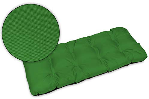 SuperKissen24. Sitzkissen Bankkissen Bankauflage für Gartenbank - 120x50 cm - Outdoor und Indoor - grün