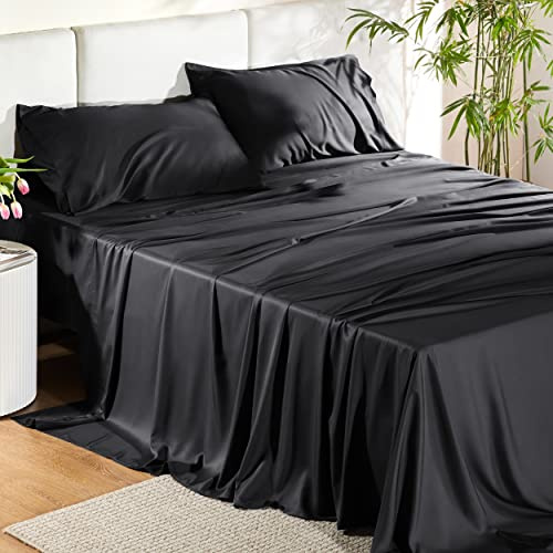 Bedsure PureWoven 100% Rayon Derived from Bamboo, King Size Sheets Set