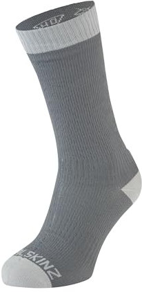 SealSkinz Wasserdichte Mittellange Socke Unisex Erwachsene, grau, M