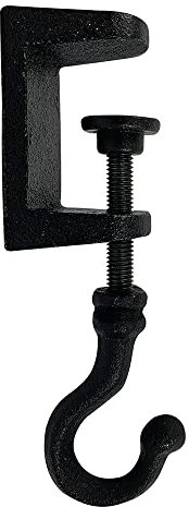 zeitzone Klemmhaken Befestigungshaken Schraubzwinge Haken Gusseisen Schwarz Antik-Stil