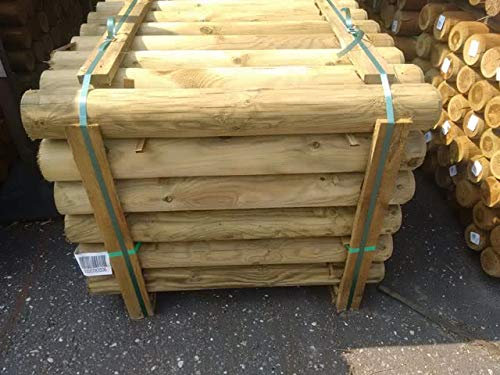 Empalizada de 10 cm de diámetro, 50 cm de longitud, madera de pino impregnada