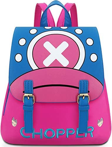 Roffatide Anime Rucksack Frauen Rosa Mini Kunstleder Klappe Gedruckt Rucksack