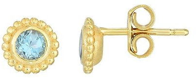 14 Karat Gelbgold, polierte Popcorn-Ohrringe mit Druckverschluss, Schmuck für Damen, One Size, Metall Gelbgold Goldfarben Metall Gelbgold, Kein Edelstein