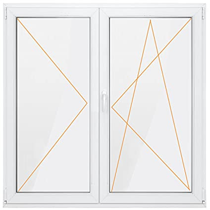 Bastion Fenster Kellerfenster 2 Flügel Dreh-Kipp 2-fach Verglasung RC2 BA weiß 70 mm Profil (1000 x 1000 mm Rechts)
