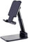 Manlosen Handy-Ständer, Aluminium-Handy-Ständer für den Schreibtisch – verstellbarer Handy-Ständer für den Schreibtisch, kompatibel mit allen Handys/iPad/Kindle/Tablet-Handy-Dockingstationen, Schwarz