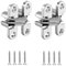 QWORK Lot De 2 Charniere Invisible, Croix Charnières Pour Porte Pliante, Y Compris Les Vis, 43.7 mm