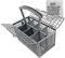 SPARES2GO Cutlery Basket Cage & Lid Compatible with Electrolux Dishwasher (Removable Handle, 235 x 242 x 130) + 2 Limescale Descalers