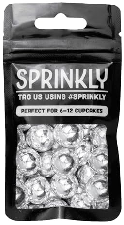 SPRINKLY - Metallic Chocolate Balls (X-Large/20mm) - Silver - 25g