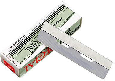 SYH&AQYE Cuchillas de Afeitar, 10 Piezas Unisex Hojas de Acero Inoxidable, Acero Inoxidable Cuchillas de Afeitar para Recortar el Exceso de Cejas, Cortar el Lápiz de Cejas O el Delineador de Ojos