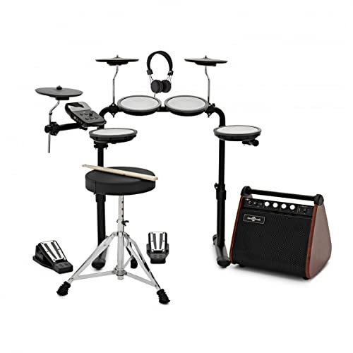 Mesh Electronic Drum Set mit 50W Verstärker und Zubehör für Kinder & Erwachsene