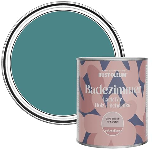 Rust-Oleum Green Moisture Resistant Bathroom Wood and Cabinet Paint in Satin Finish - Peacock Suit 750ml