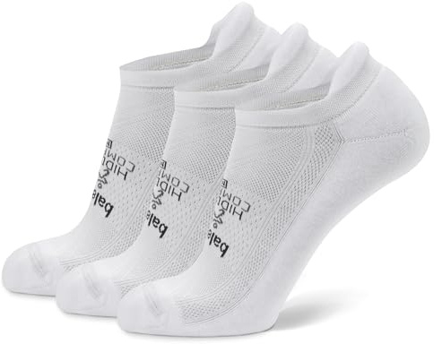 Balega Hidden Comfort Performance No Show Athletic Running Socks for Men and Women (3-Pack), White, Large