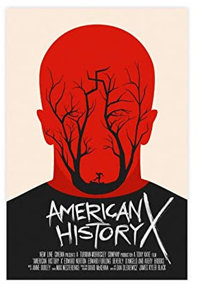 EDSC Movie American History X Leinwand-Poster, Wandkunst, Dekor, Bild, Gemälde für Wohnzimmer, Schlafzimmer, Dekoration, Rahmen: 40 x 60 cm