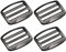 sourcing map Metal Ladder Buckle Slider Tri-Glider Metal Adjustable Buckles, 4pcs 38mm(1-1/2) Inner Width for Webbing Backpack Strap, Gun-black