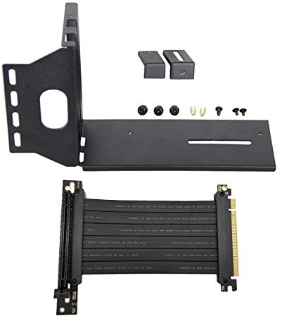 Torribala Vertikaler GPU Stand Bild Karten Halter mit PCI Express VerläNgerungs Kabel Feste GPU PCI-E Eingebaute Vertikale Halterung