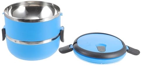 Ipetboom Double Dog Feeder Bowl - Stainless Steel Food Bowls with Lid for Travel, Cats & Dogs