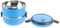 Ipetboom Double Dog Feeder Bowl - Stainless Steel Food Bowls with Lid for Travel, Cats & Dogs