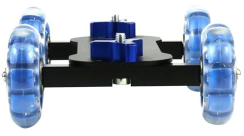 Dolly Chariot coulissant pour appareil photo et caméscope DLSR Roues en caoutchouc lisse