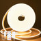 Lamomo LED Strip 5M Warmweiss, 12V Dimmbar Neon LED Streifen, 3000K Wasserdicht Led Leiste, Silikon DIY Flexibel Lichtleiste mit Netzteil und IR Fernbedienung für Innen Aussenbereich Heim Küche Deko…