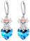 MEDWISE Hochland Ohrringe 925 Sterling Silber Kuh Herz Hängend Damen Ohrhänger Kristall Tiere Schmuck für Ehefrau, Freundin, Mutter, Liebhaber Geschenk