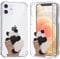 LuGeKe Cute Panda Phone Case for iPhone 7/8/SE 2020, Kawaii Animals Soft TPU Flexible Full-Body Airbag Shockproof Protection Phone Cover for Women Girls