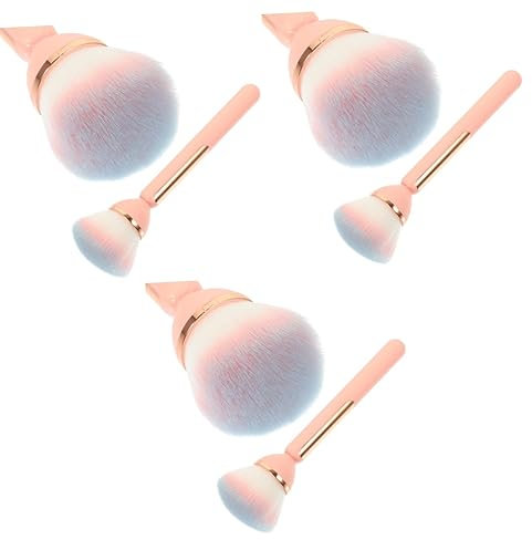 Housoutil 3stücke Makeup Pinsel Vielseitige Hautfreundliche Puder Und Nagelbürste Für Sanftes Auftragen Und Entfernen Von Für Make-up Und Nail Art Zartem
