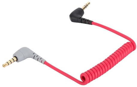 UNCLE LIGHT Ersatz-Spiralkabel SC7, 3,5 mm, TRRS auf TRS, Mikrofon/Audio/Lavalier auf Smartphone-Draht für Rode VideoMicro VideoMic Go Boya, 80 cm