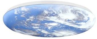 Lindby LED Deckenleuchte Orbi in Blau (1 flammig,) - Lampe Deckenlampe Wohnzimmerleuchte