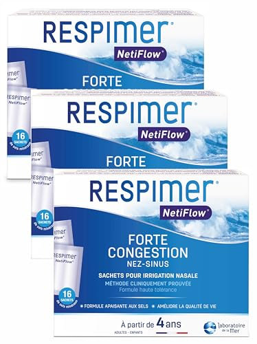 RESPIMER NetiFlow Bolsas de sales minerales para riego nasal - Juego de 3 cajas de 16 bolsas (3)