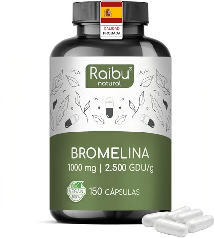 Bromelain Hochdosiert, 1000 mg (2500 GDU) pro Tag - 150 magensaftresistente Kapseln - Natürlicher Ananas Extrakt - In Deutschland produziert, laborgeprüft und vegan