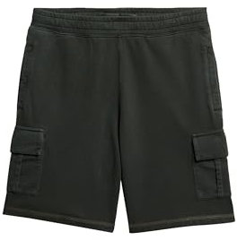 Superdry Herren Cargoshorts mit Kontrastnaht Verwaschenes Schwarz M