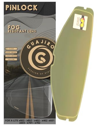 Guajiro - Visier Kompatibel mit Nolan XLITE 802RR-803 | X-802RR, X-803RR, X-802, X-803, X-803 RS Ultra Carbon | Motorradhelmvisier mit Pinlock-Antibeschlaghalterung und Tear-off-System (Pinlock)