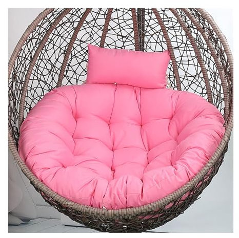 Yahbrra Kissen für Hängesessel Outdoor, Hängekorb Kissen, Ersatzpolster für Hängesessel, Sitzkissen Polster für Hängesessel (Color : Pink, Size : 125size (Diameter: 115cm))