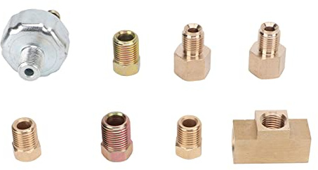Universal Hydraulic Brake Light Switch Kit Abs Metal, 6 Pcs | In-Line Brake Pressure Detection, Abs Body, Brake Light Switche For Car General Brake Modification, Activates Warning Signal