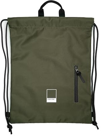 PANTONE™ Urban - Sacca Sportiva Multiuso 51x35,5 16L cm in Poliestere Resistente, Borsa Palestra Uomo Donna a Sacco con Chiusura Coulisse, Gym Bag e Zainetto da Viaggio a Sacco con Tasca Zip e Manico