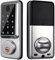 Qivine Smart Door Lock Fingerprint Electronic Lock Front Door, Keyless Keypad Door Lock, APP Control Digital Door Lock, Auto Touchscreen Code Lock with IC Card and Key for Home Office
