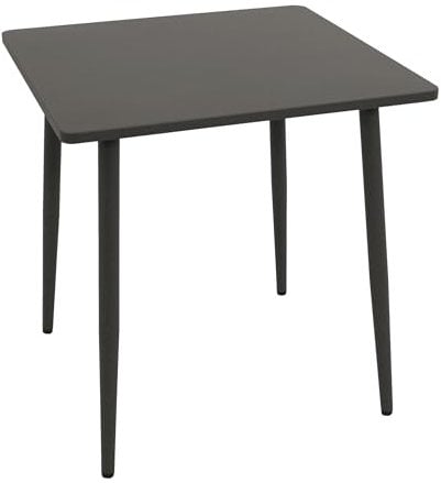 DEGAMO Bistrotisch Gartentisch Denver 70x70cm quadratisch, Metall/Stahl anthrazit, Indoor und Outdoor