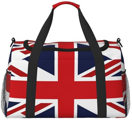 Reisetasche mit Union Jack-Motiv, wasserdicht, Sporttasche, große Wochenend-Tragetasche für Damen, Herren, Mädchen, Jungen, multi