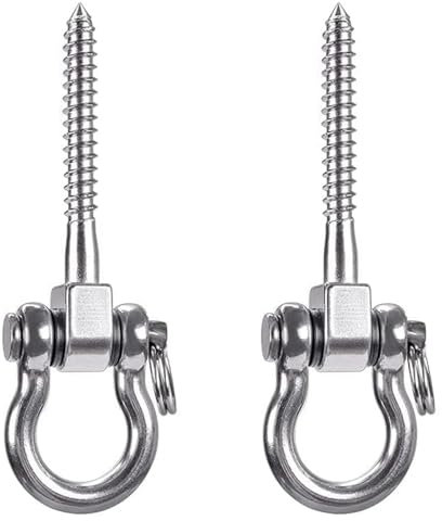 thirei Deckenhaken, 2 Stück Schaukelhaken, Schwerlast Schaukelhaken,Hängesessel Aufhänger Schraube, für Spielplatz, Yoga Hängematte,Seil Reifen, Webstuhl Sandsack