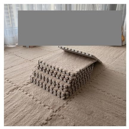 Krabbelmatte Bodenmatte 4–20 Stück Plüsch-Aktivitätsmatte, Schaumstoff, weiche Spielmatte, waschbar, rutschfest, wasserdicht, Nähmatte, Kindersicherheit, 30 x 30 x 1 cm Für Wohnzimmer/Schlafzimmer(Cam