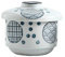 Zuppiera in ceramica Piccola ciotola for zuppa in ceramica con coperchio Stoviglie Celadon for uso domestico Ciotola for uova al vapore Zuppiera resistente all'acqua da cucina(Color-B)