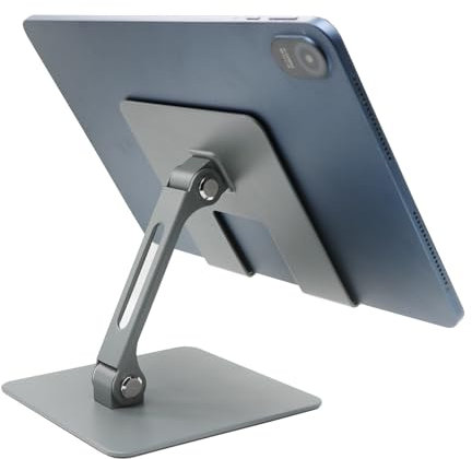 Lamker Tablet Ständer Verstellbar Tablet Handy Halterung Tisch Halter Kompatibel mit 4-13 Zoll iPad Pro Air Mini Samsung Galaxy Tab Redmi Pad Huawei MatePad iPhone 16 15 Pro (Grau)