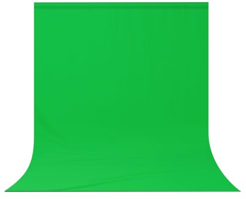 DUYIKJ Greenscreen-Hintergrund, 3 x 4 m, großer Fotohintergrund, Fotohintergrund, Bildschirm für Streaming, Zoom, Foto, Musselin, grüner Vorhang, Videoaufnahme, Greenscreen, Bild, Fotoshooting